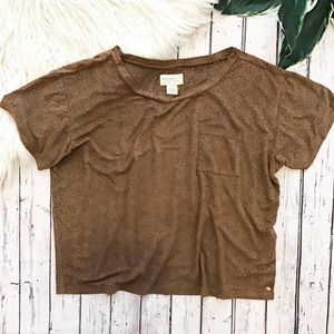 Denim & Supply faux suede top size medium